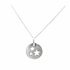 Silver Disc and Stars Pendant on Chain