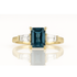 Trilogy Ring London Blue Topaz Yellow Gold
