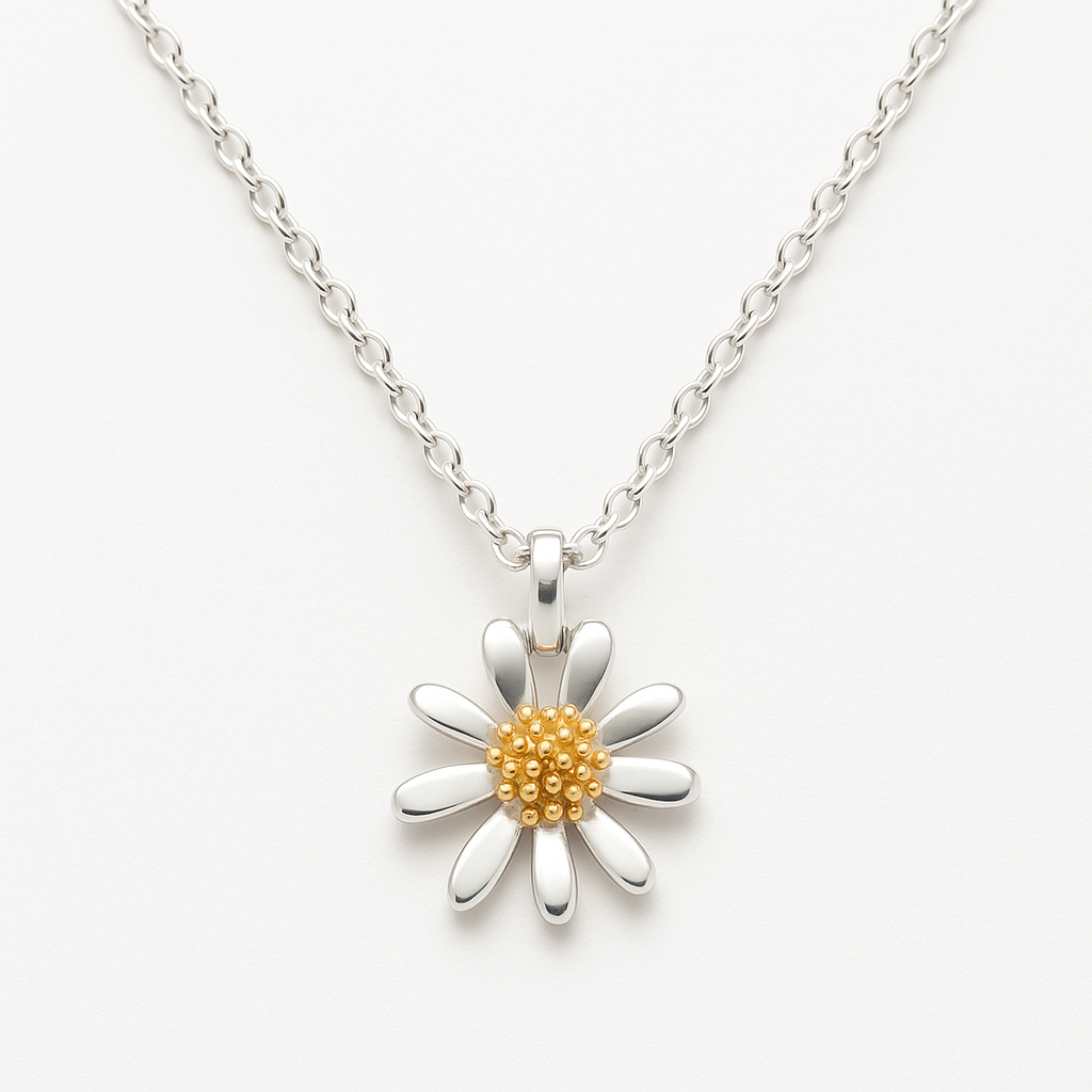Silver Daisy Pendant