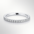 Full Diamond Claw Set Wedding Ring White Gold 1.7mm