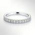Full Diamond Claw Set Wedding Ring White Gold 2.0mm