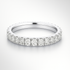 Full Diamond Claw Set Wedding Ring White Gold 2.5mm