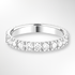 Full Diamond Claw Set Wedding Ring White Gold 3.0mm