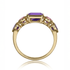 Gold Amethyst and Pink Tourmaline Gem Ring