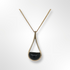 Silver Yellow Gold Plated Jazz Onyx Pendant & Chain