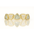 Yellow Gold Green Amethyst and Diamond Ring