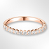 Rose Gold Delicate Three Claw Diamond Set Wedding Ring