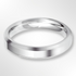 Heavy Bevelled Profile Wedding Ring White Gold 4.0mm