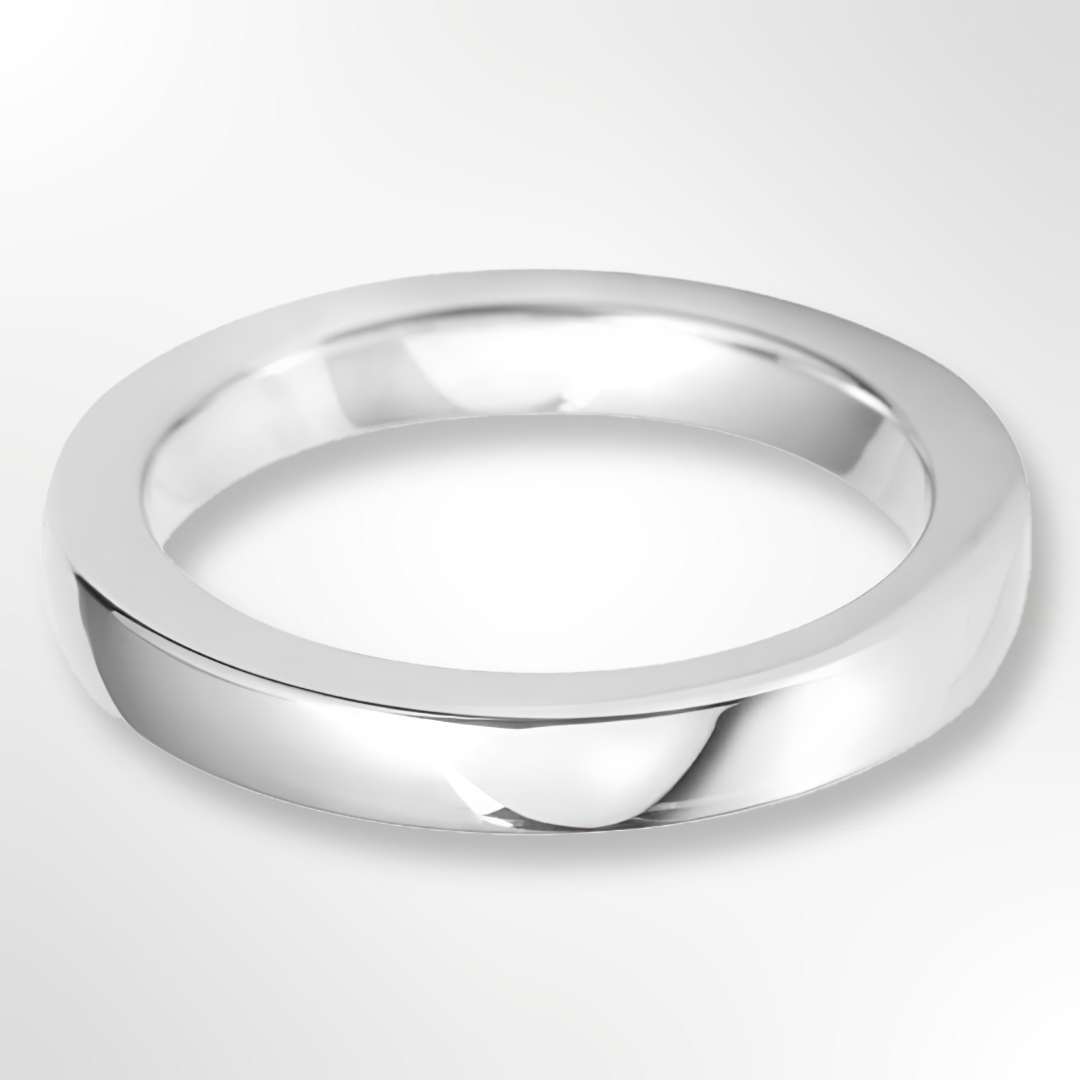 Heavy Cushion Profile Wedding Ring Platinum 3.0mm