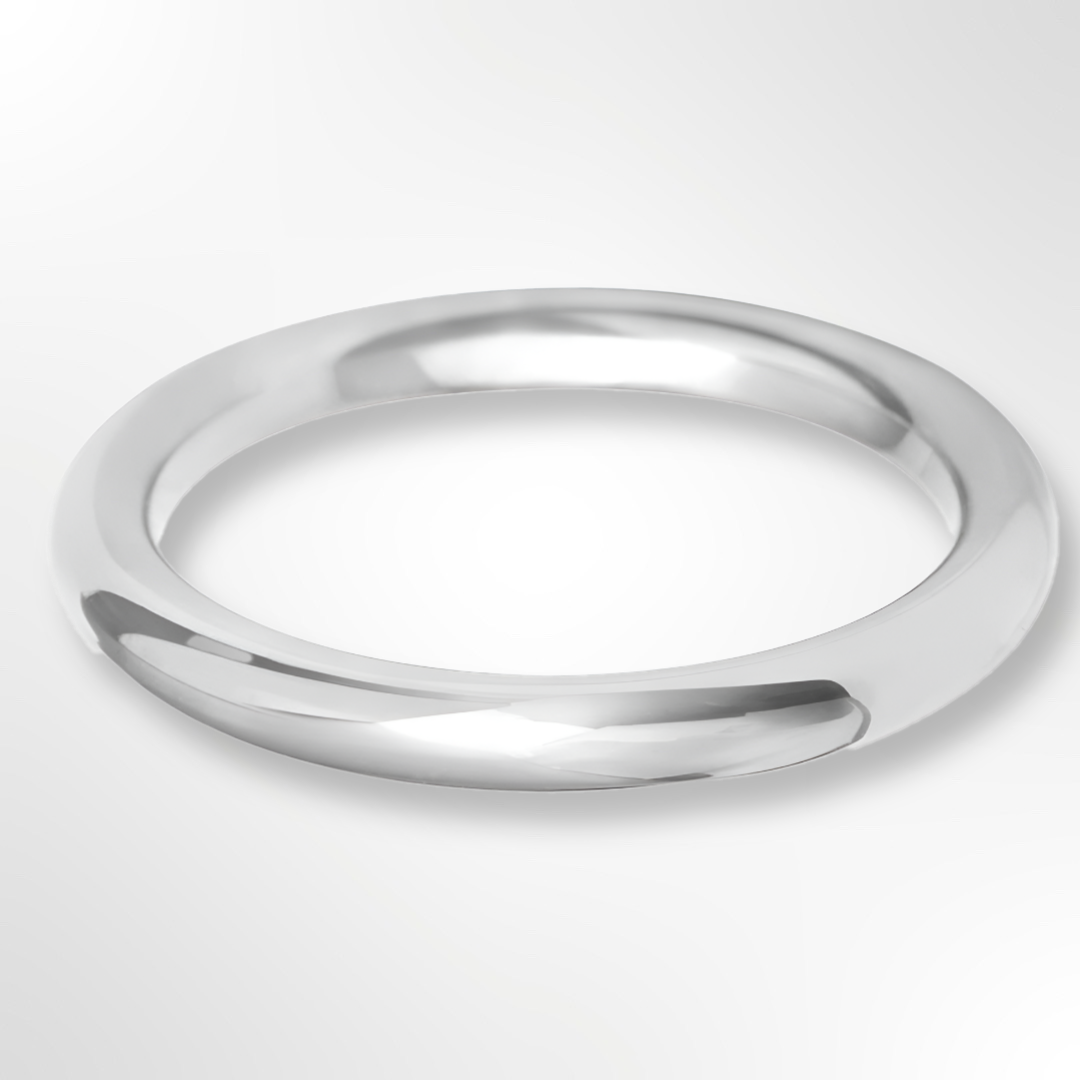 Heavy Paris Profile Wedding Ring Platinum 2.5mm