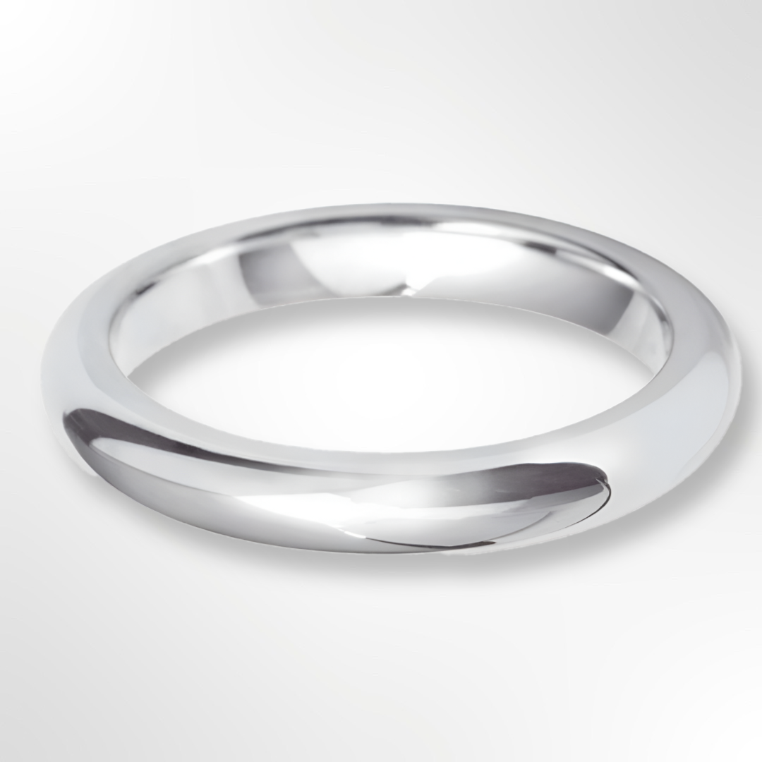 Heavy Paris Profile Wedding Ring Platinum 3.0mm
