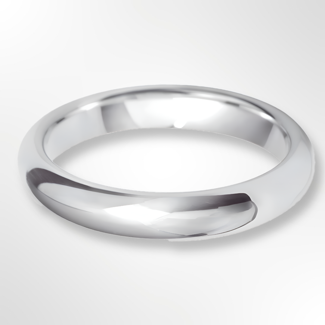 Heavy Paris Profile Wedding Ring Platinum 4.0mm