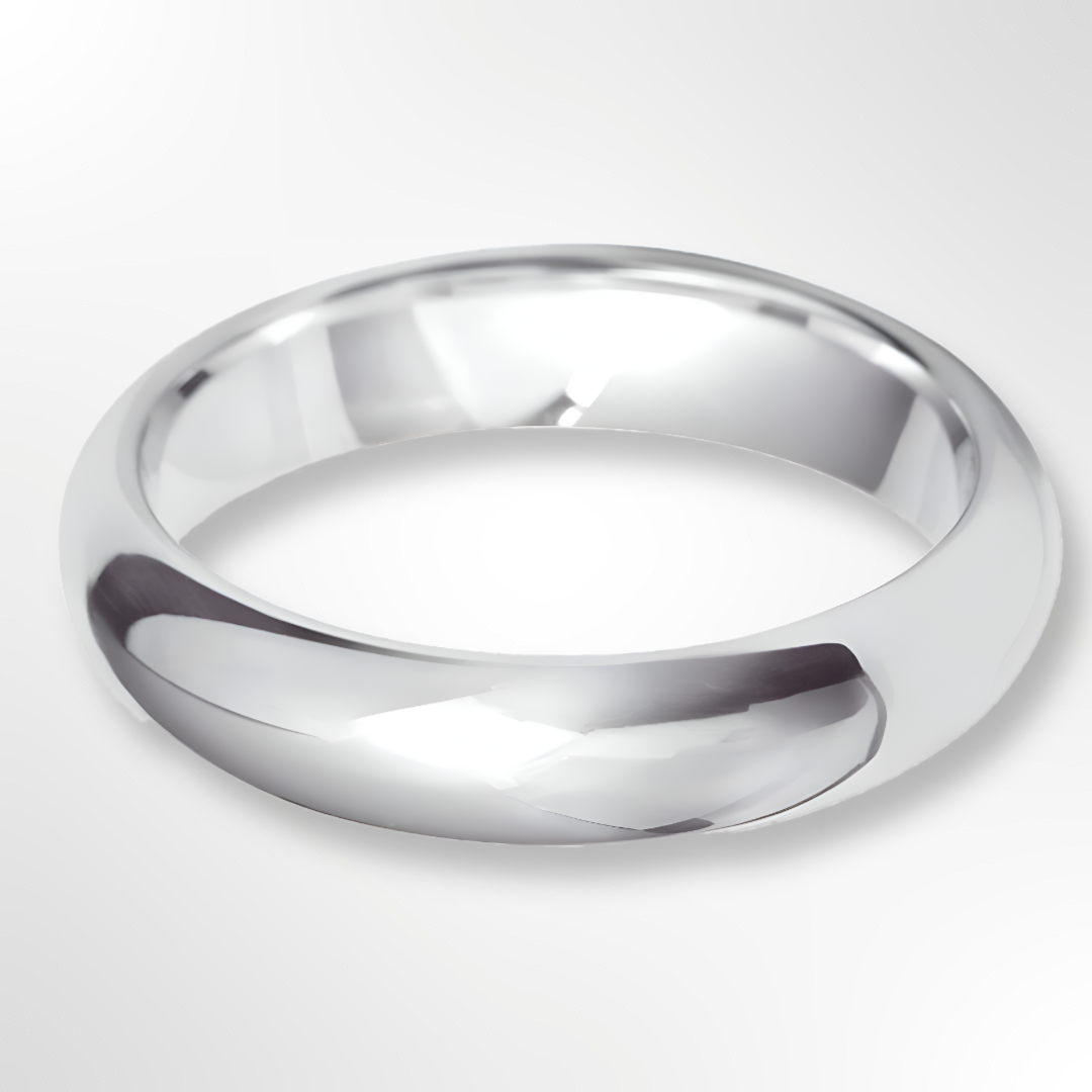 Heavy Paris Profile Wedding Ring Platinum 5.0mm