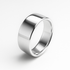 Men's Silver Wide Ring on a white background