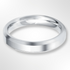 Light Bevelled Edge Profile Wedding Ring Platinum 4.0mm