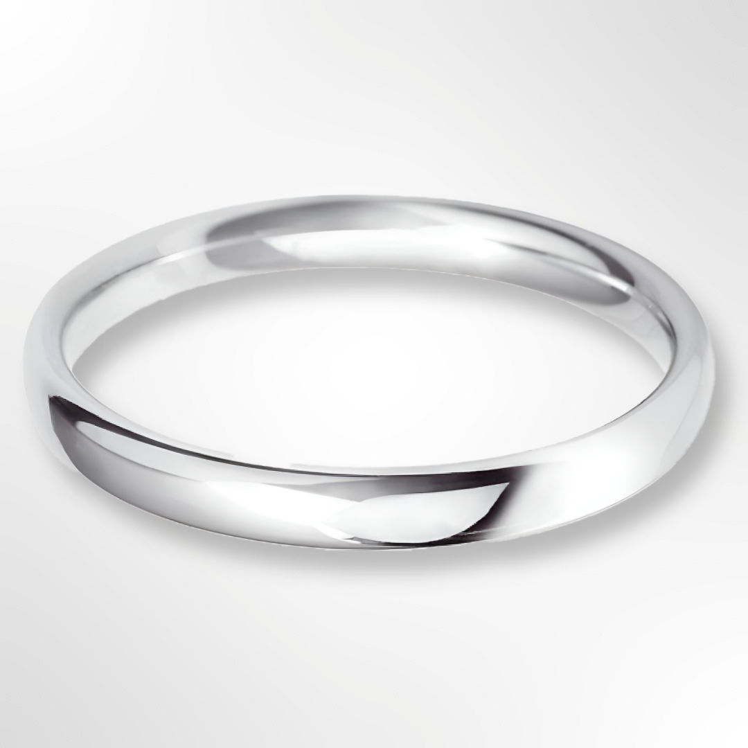 Light Court Wedding Ring White Gold 2.5mm