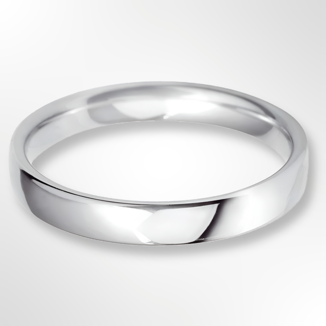 Light Court Wedding Ring White Gold 3.0mm
