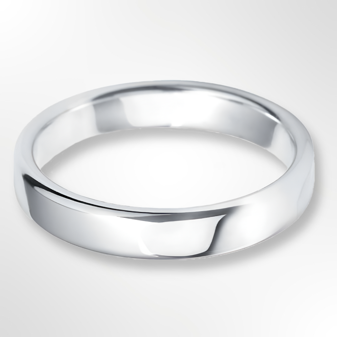 Light Court Wedding Ring White Gold 4.0mm