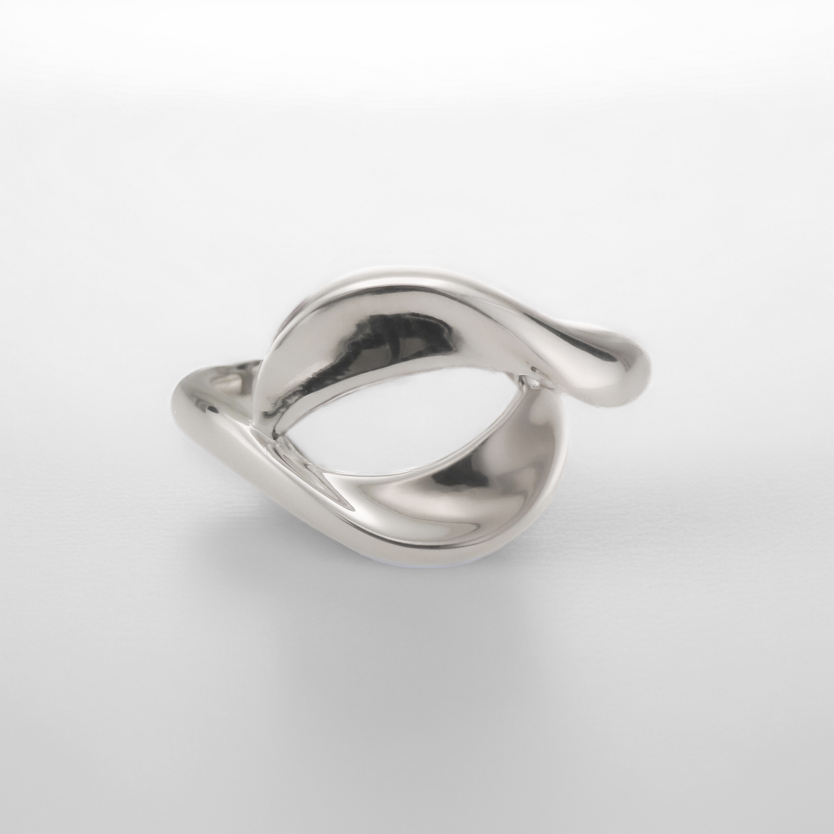 Silver Polished Open Sweep Ring