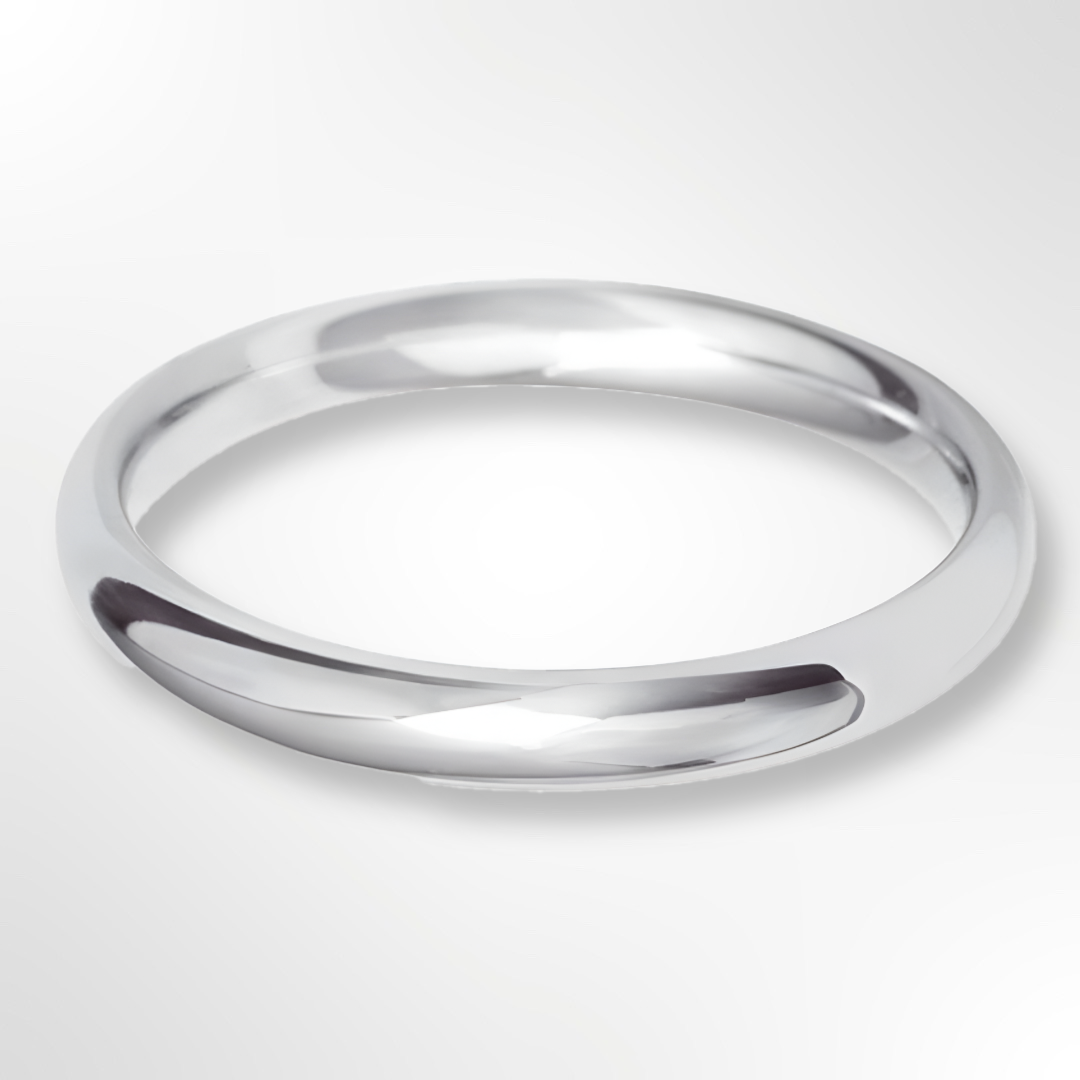 Classic Paris Profile Wedding Ring White Gold 2.5mm