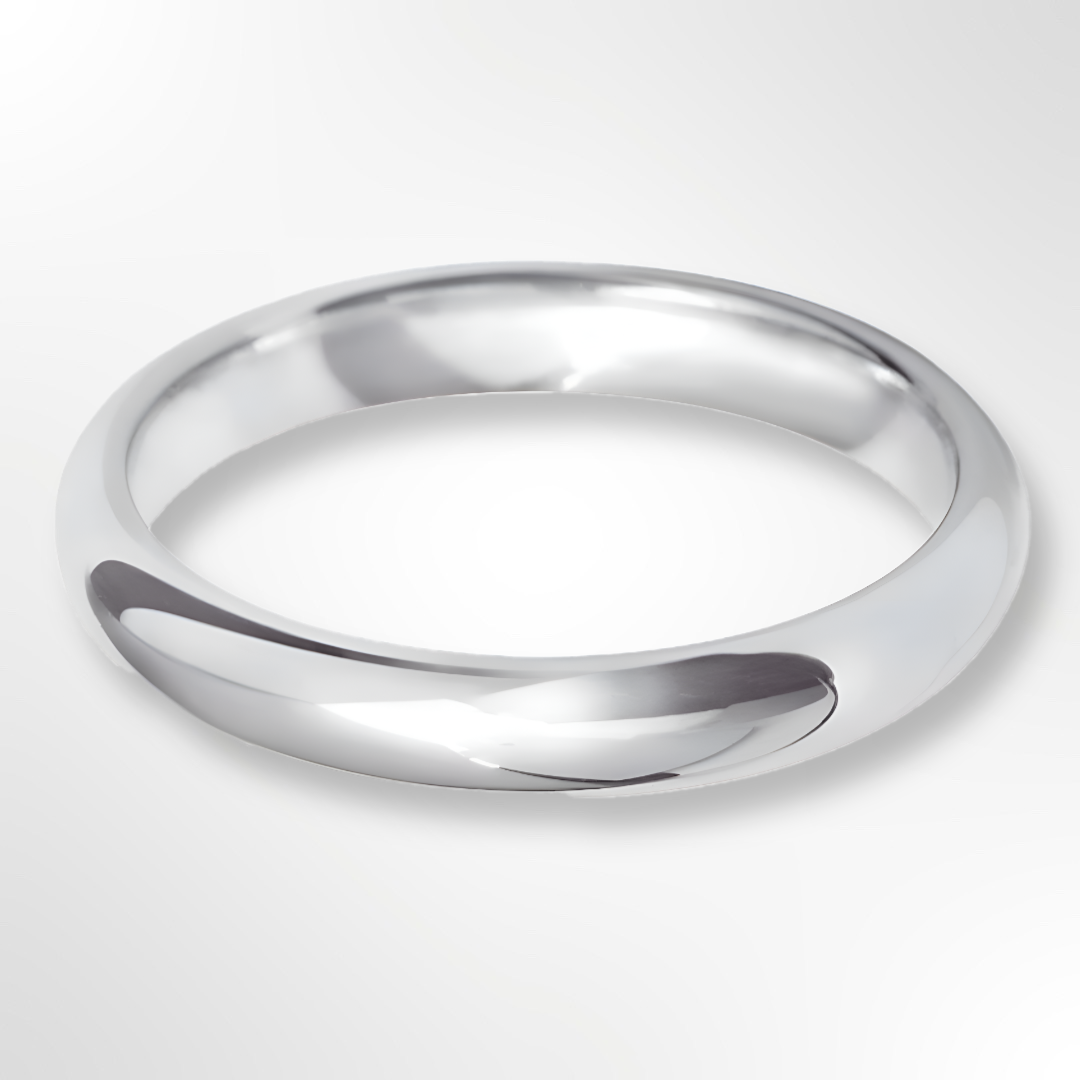 Classic Paris Profile Wedding Ring White Gold 3.0mm