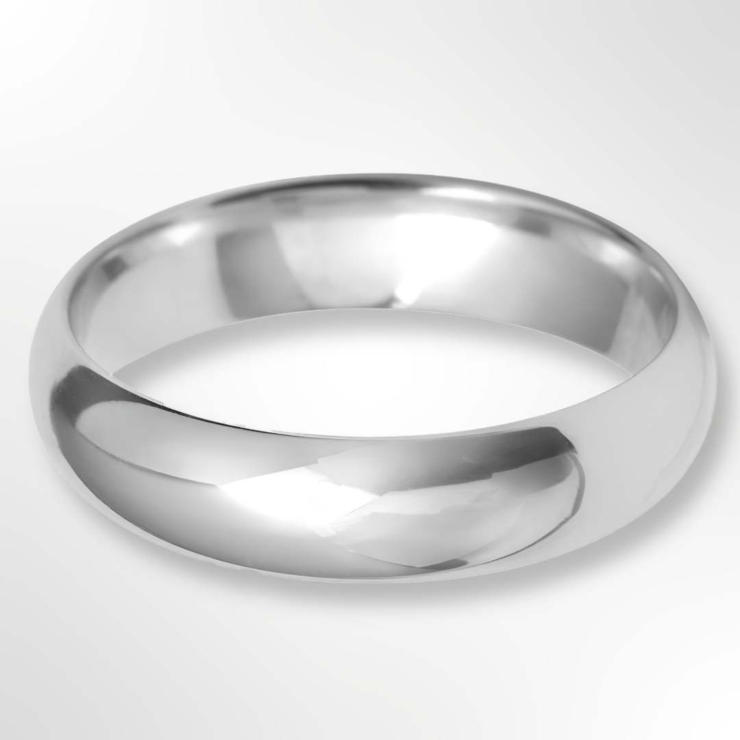 Classic Paris Profile Wedding Ring White Gold 5.0mm