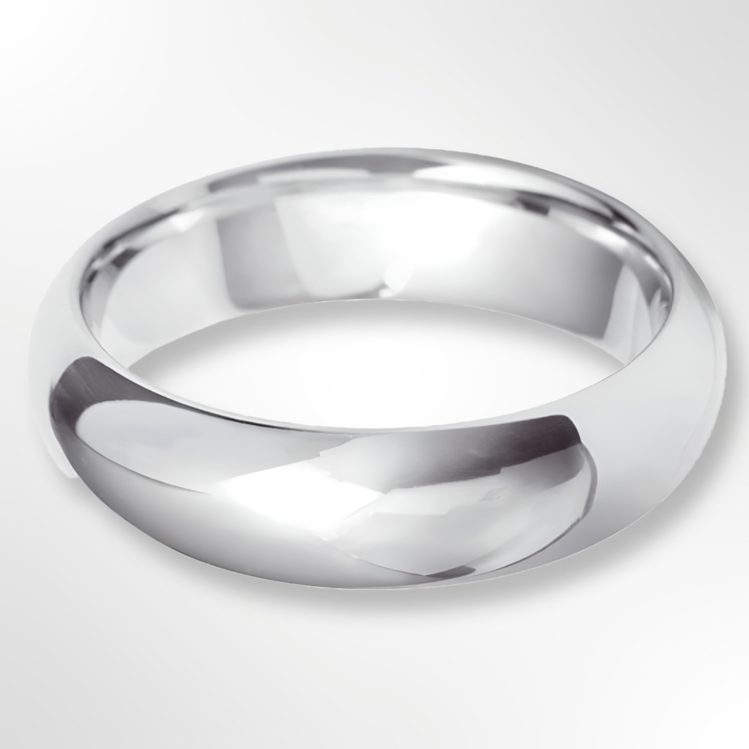 Classic Paris Profile Wedding Ring White Gold 6.0mm