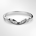 Platinum Floral Diamond Wedding Ring on a White Background