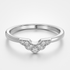 Platinum Vintage Inspired Wedding Ring on a Grey Background