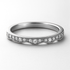 Platinum Vintage Inspired Diamond Set Wedding with Scalloped Edges