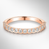 Rose Gold Demi Set Diamond Wedding Ring on a white background