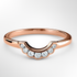 Rose Gold U Shaped Wedding Ring on a White Background