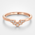 Rose Gold Vintage Inspired Wedding Ring on a Grey Background
