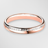 Offset Channel Set Diamond Wedding Ring - 18ct Rose Gold