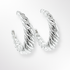 Silver Helical Hoop Earrings