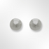 Silver Satin Ball Stud Earrings