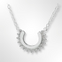 Silver Luna CZ Necklace