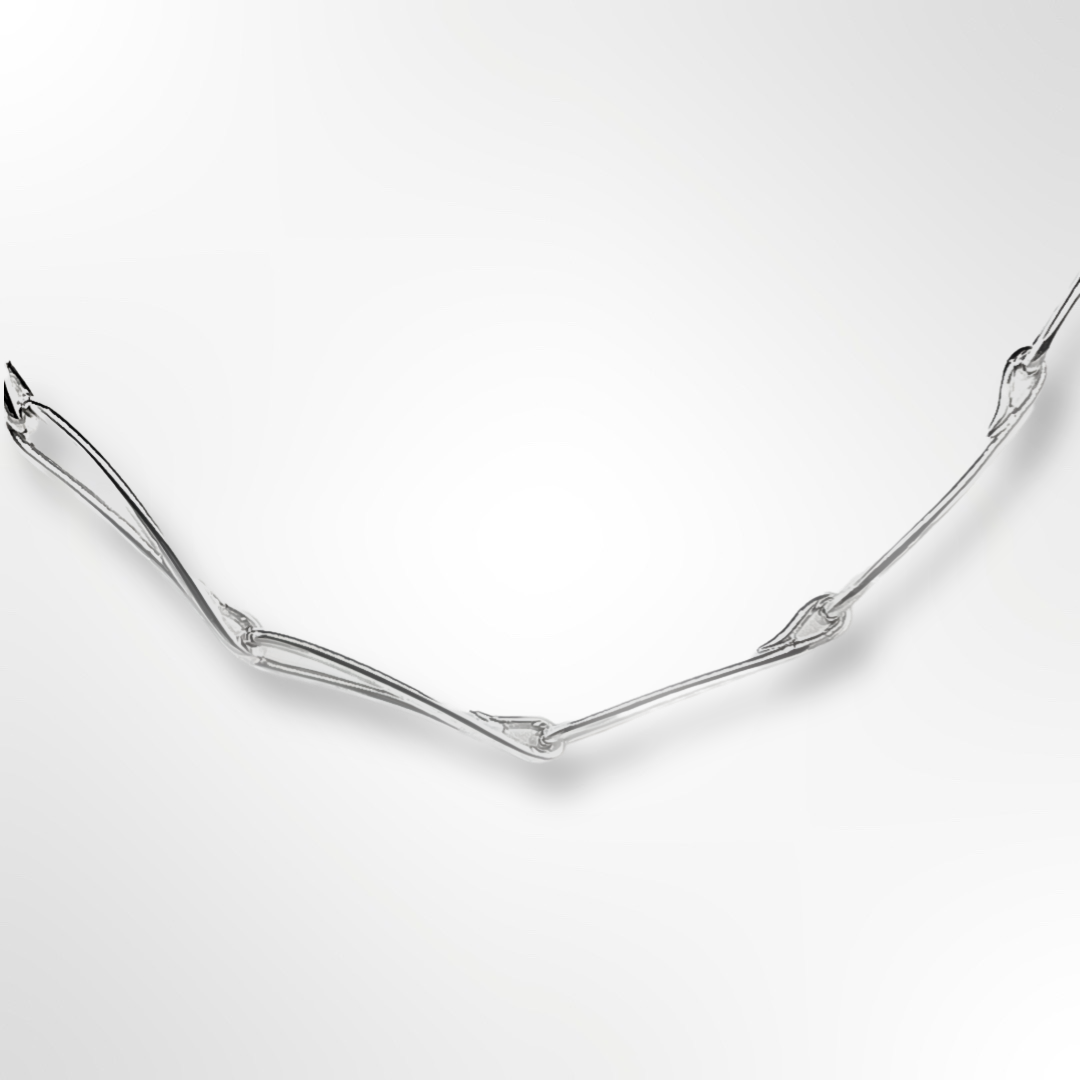 Sterling Silver Polished Loop Wire Necklace
