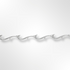 Silver Polished Tendril Link Necklace