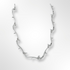 Silver Polished Tendril Link Necklace