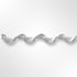 Silver Satin/Polished Wave Bracelet