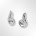 Silver Diamond Curl Earrings