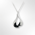 Silver Fucshia Pendant & Chain