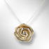 Silver Yellow Gold Plated Rosabel CZ Pendant & Chain