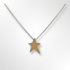 Silver Yellow Gold Plated Detail Stella Necklace