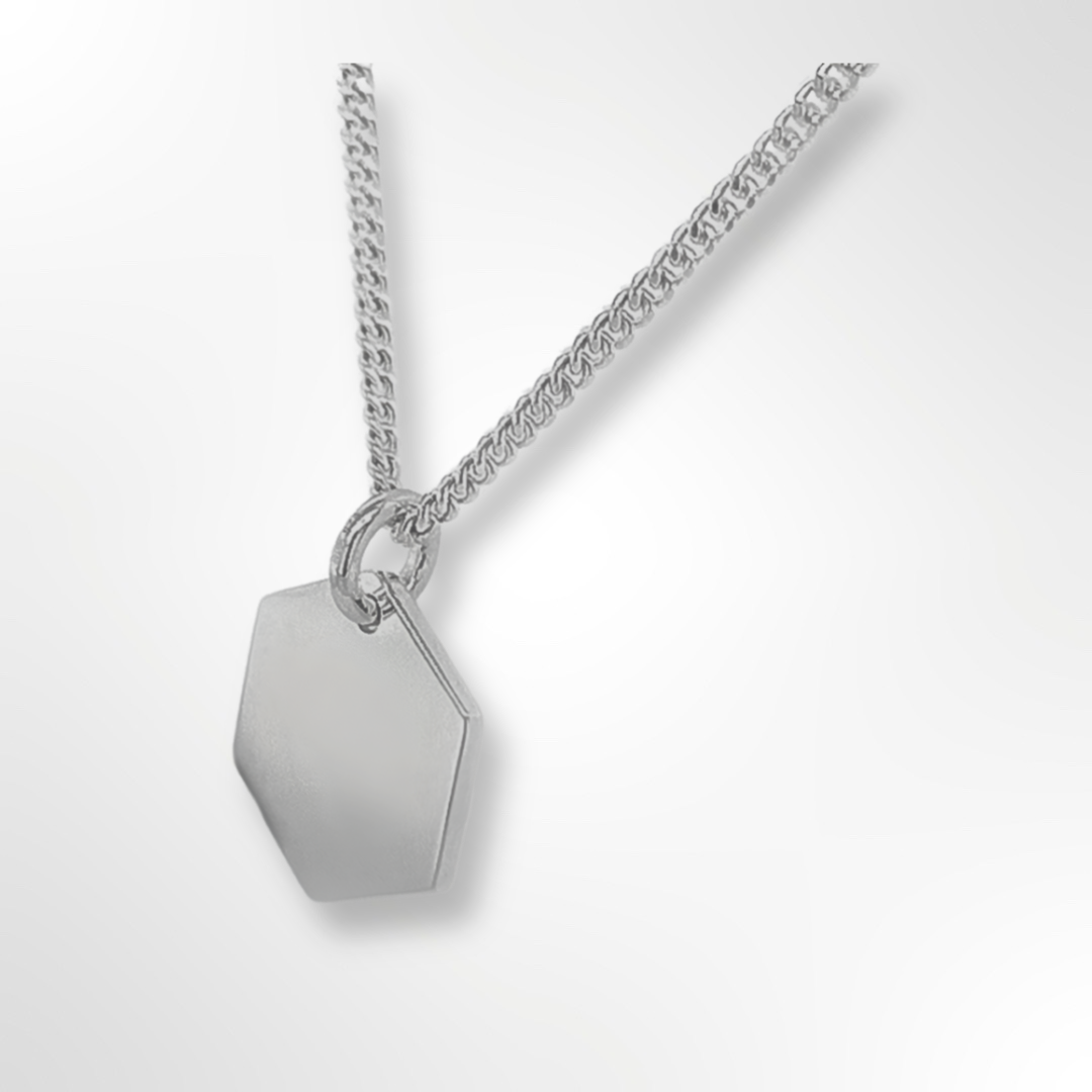 Silver Hive ID Pendant & Chain