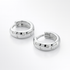 Silver Hoop Earrings on a white background