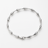 Silver bracelet on a white background