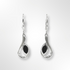Silver and Black Onyx Loop Drop Earrings