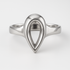 Silver Pear Shape Ring Lacrima